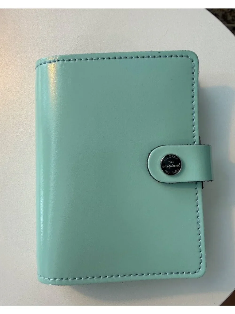 Filofax The Original Pocket Organizer Real Leather Duck Egg Planner